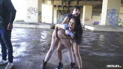 Lesbians Are Having Fun In A Public Place – Francys Belle, Luna Rival