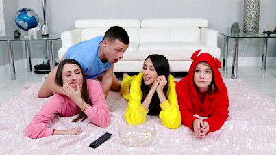 Movie Night Slumber Party – Natalia Nix, Dakota Burns, Dani Damzel