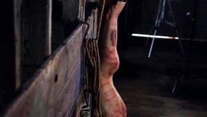 Bold slave hunged upside down and whipped without mercy –