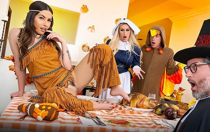 [FamilyStrokes] Chanel Camryn, Tiffani Madison (“Squirt Alert!” Fuck Before We Feast!)